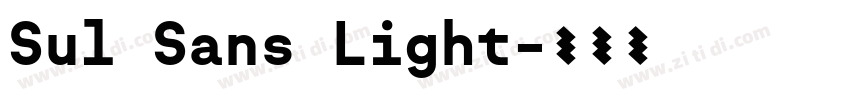 Sul Sans Light字体转换